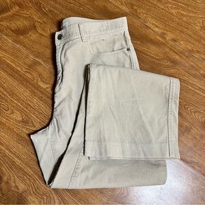 Calvin Klein Khaki Beige Corduroy Straight Leg 100% Cotton Mens Pants size 33